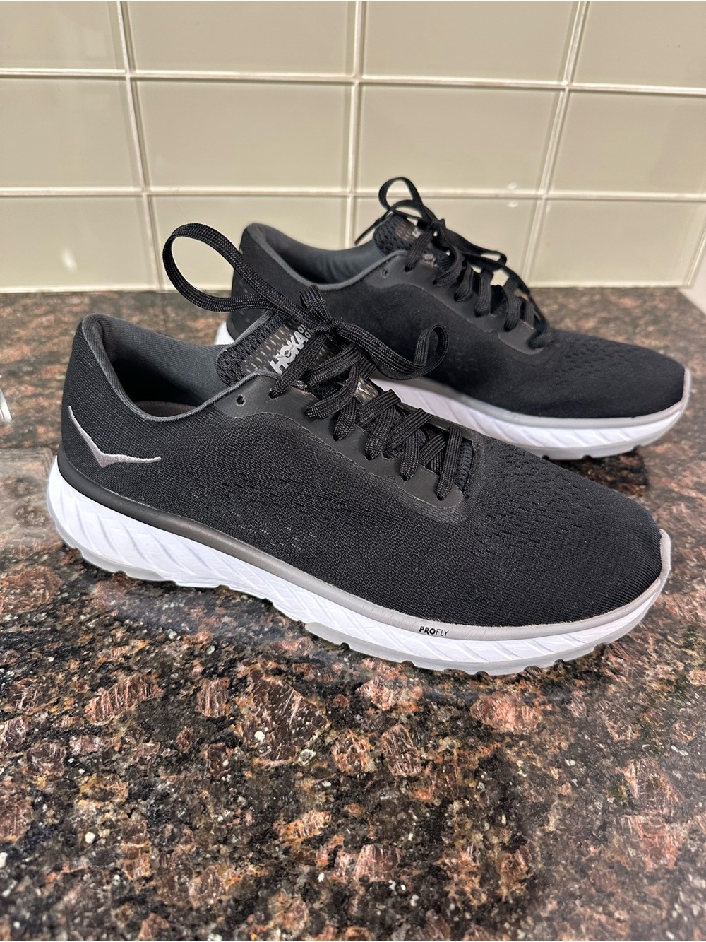 Hoka Black and White Women's Running Shoes